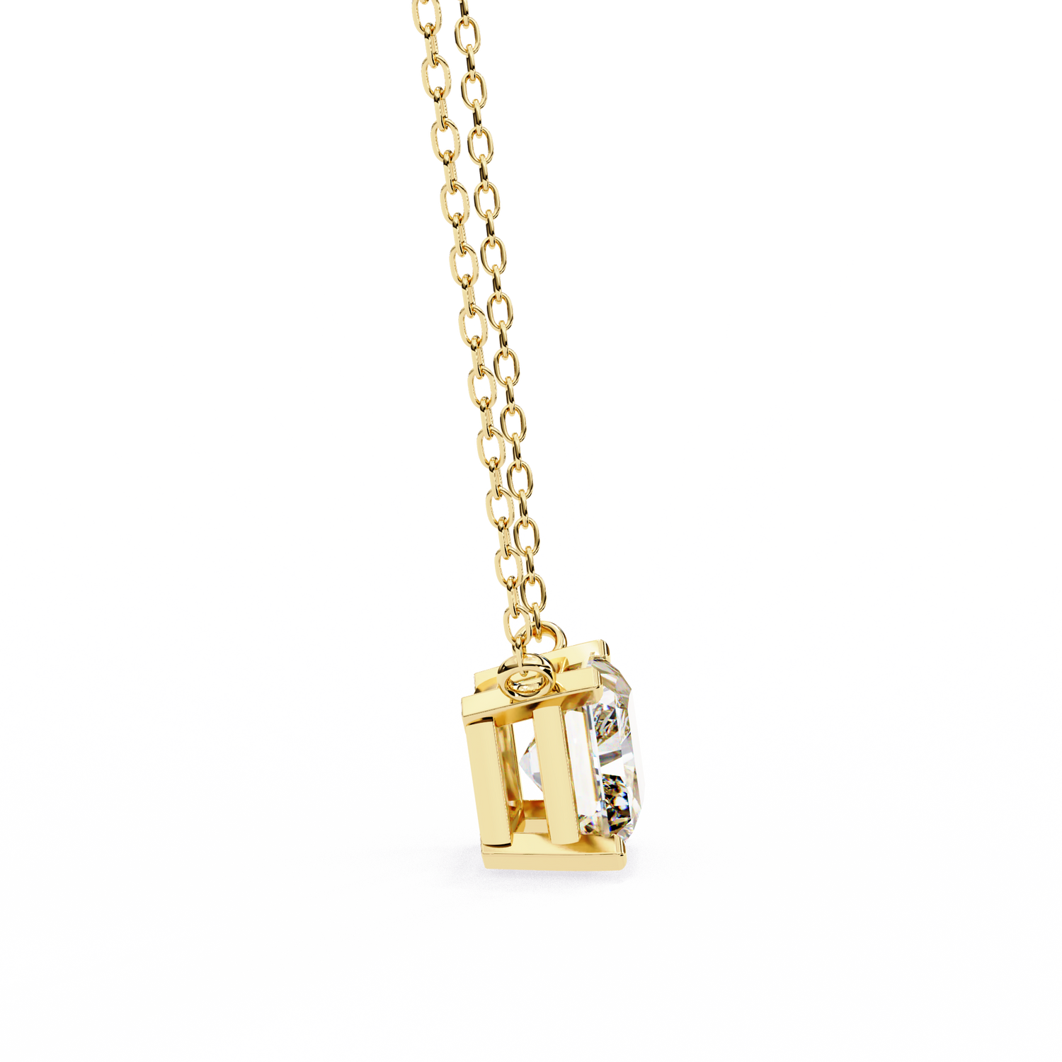 Teresa Solitaire Radiant Pendant (With Chain)