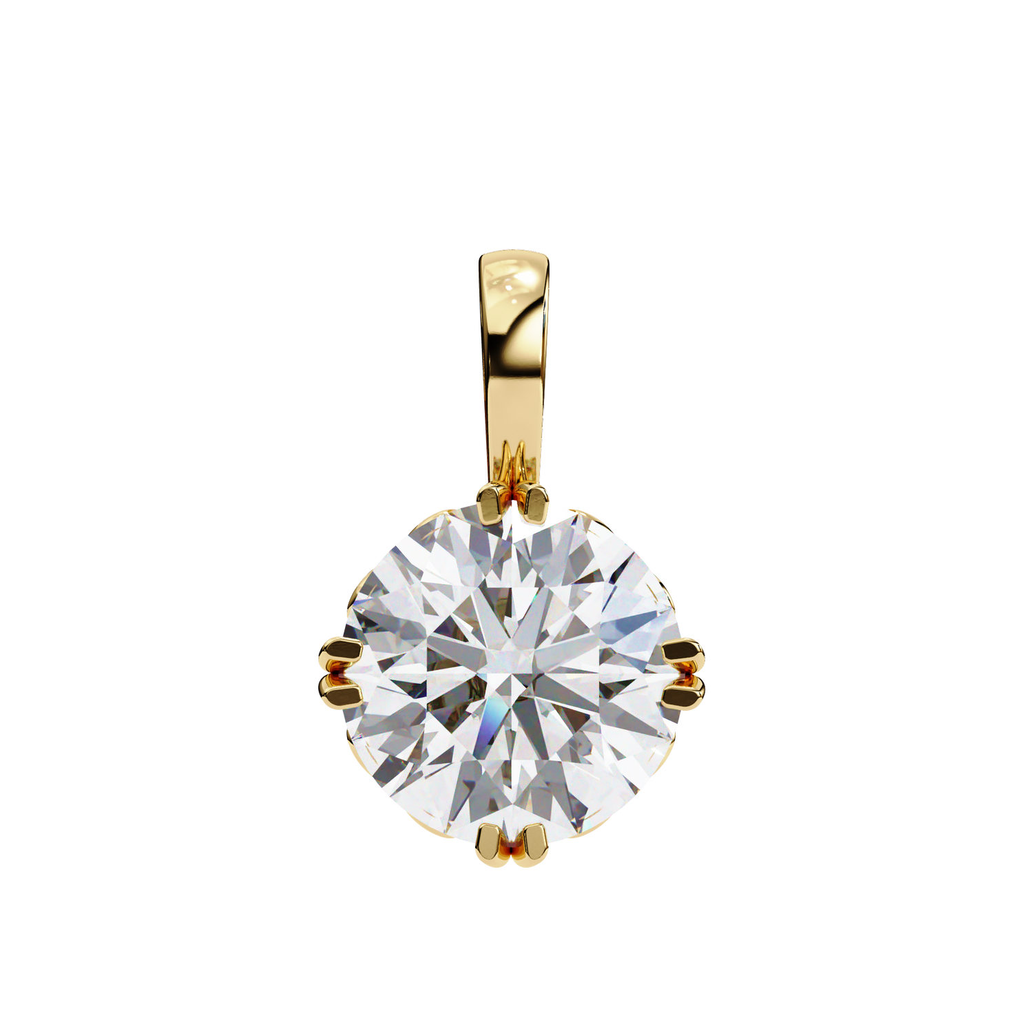 Martha Solitaire Round Pendant (Without Chain)