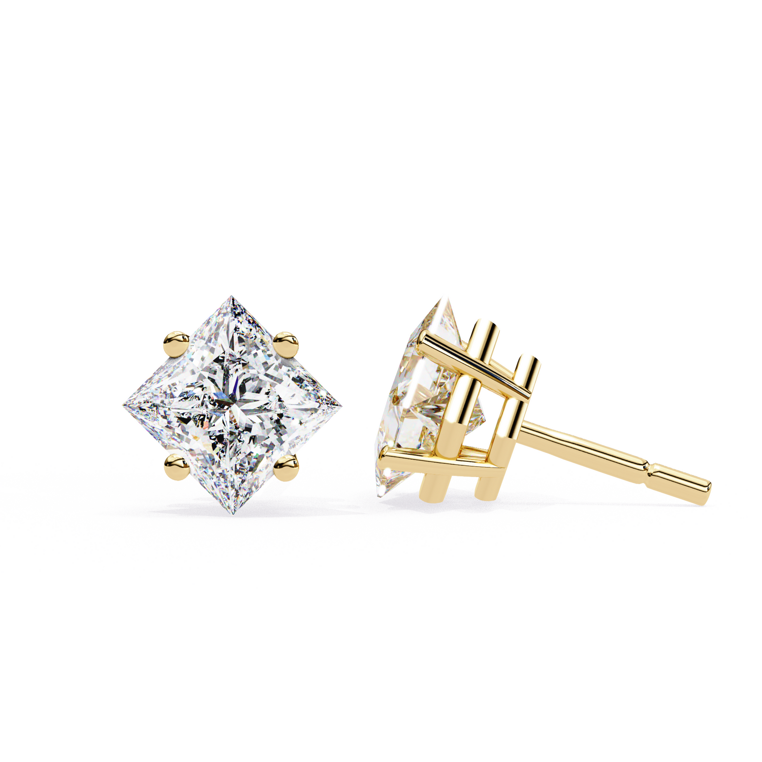 Micah Princess Solitaire Earring
