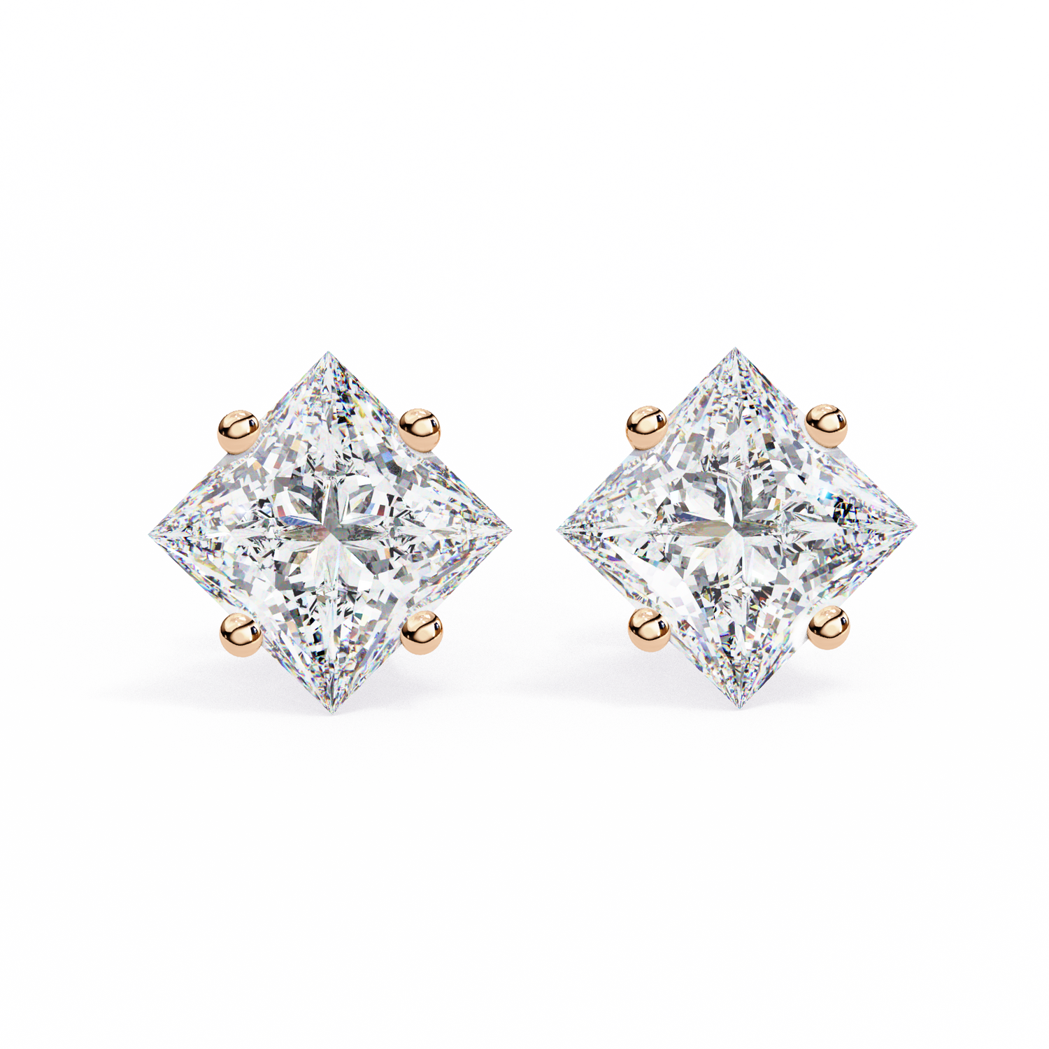 Micah Princess Solitaire Earring