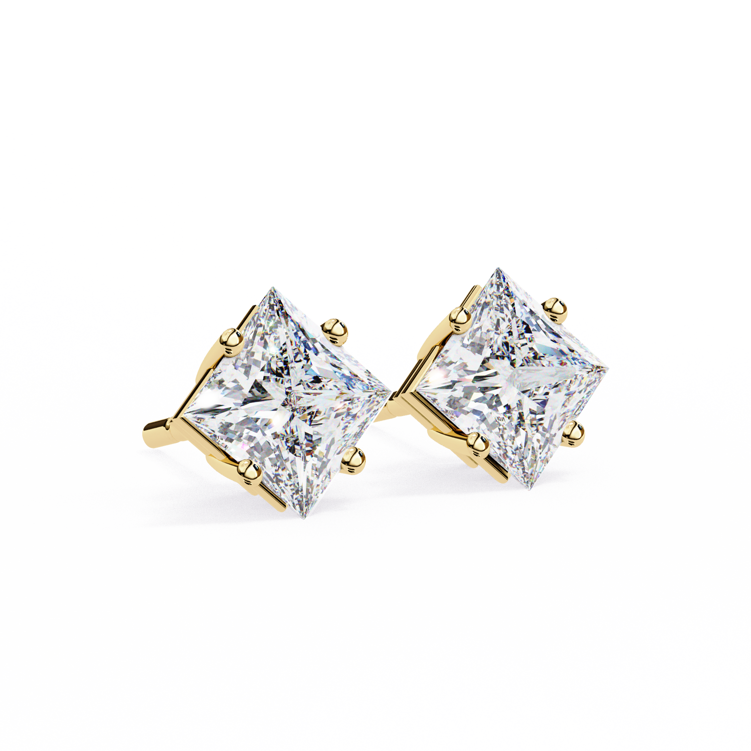 Micah Princess Solitaire Earring