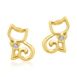 Cat Diamond Kids earrings
