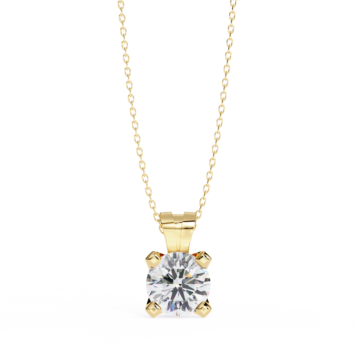 Saniyah Round Solitaire Pendant (Without Chain)