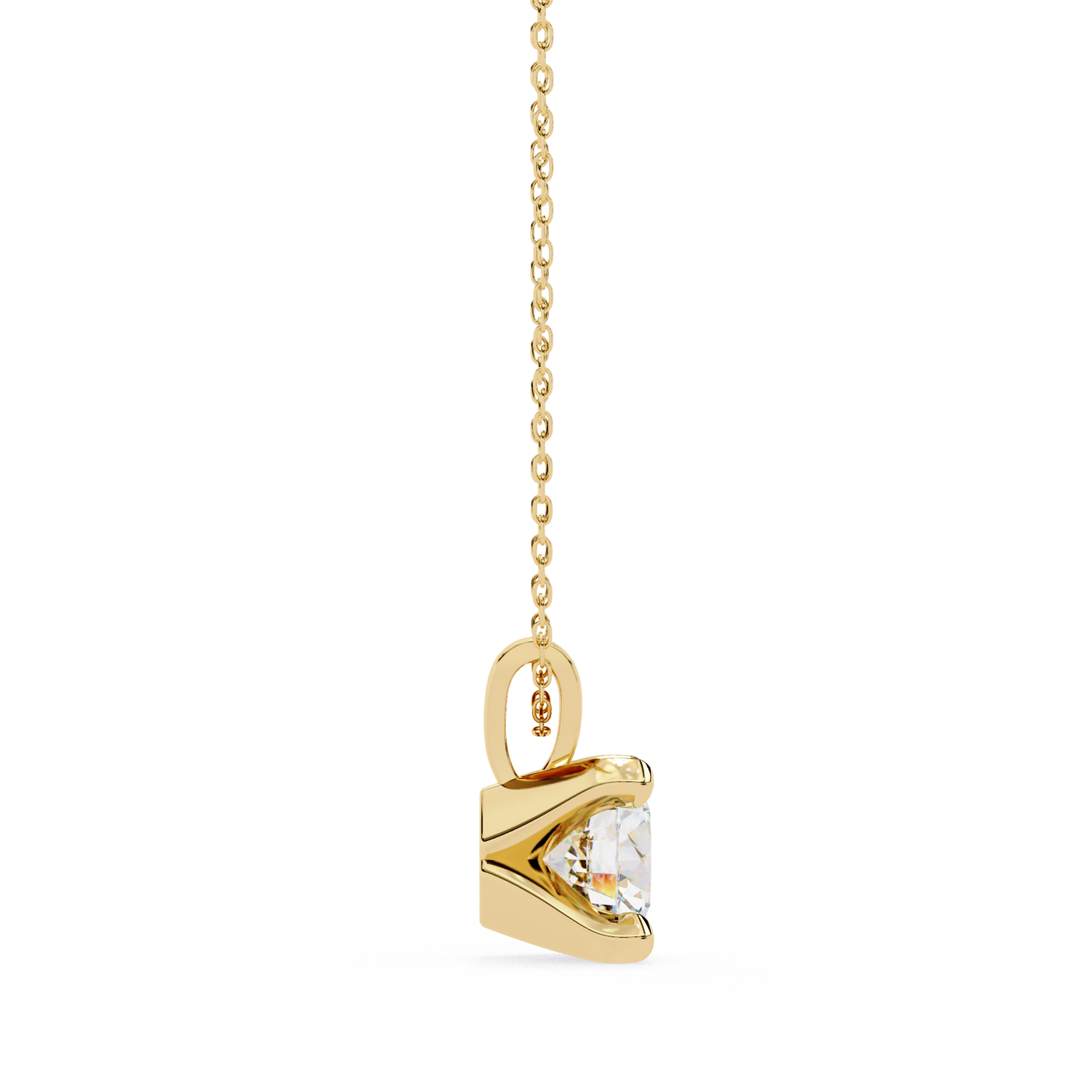 Saniyah Round Solitaire Pendant (Without Chain)