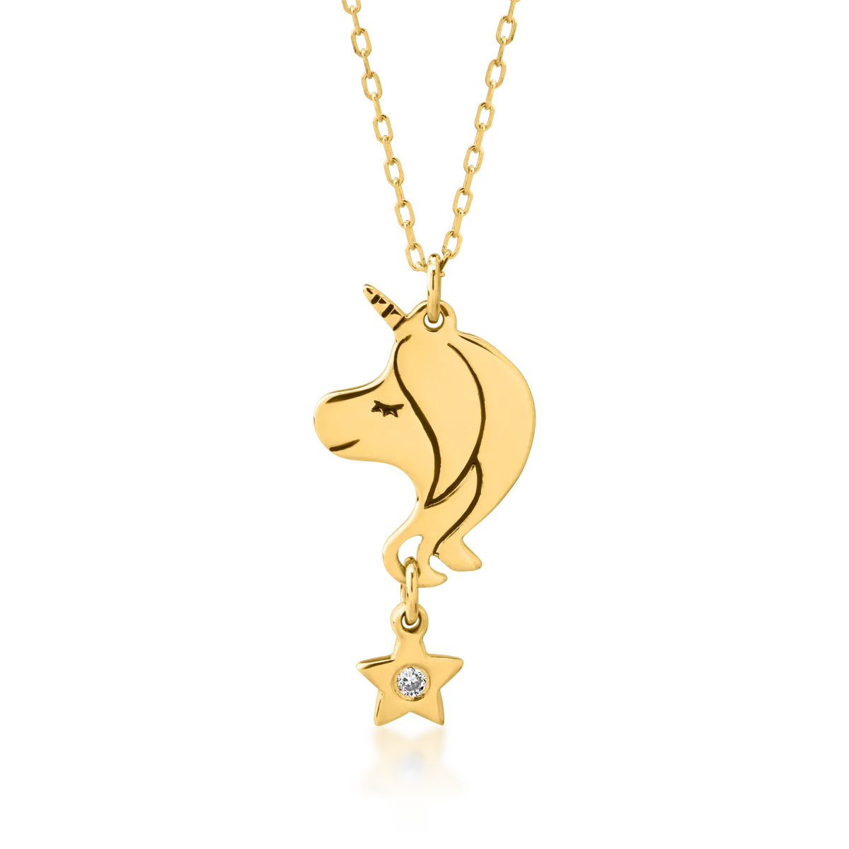 Unicorn Diamond Kids Pendant (Without Chain)