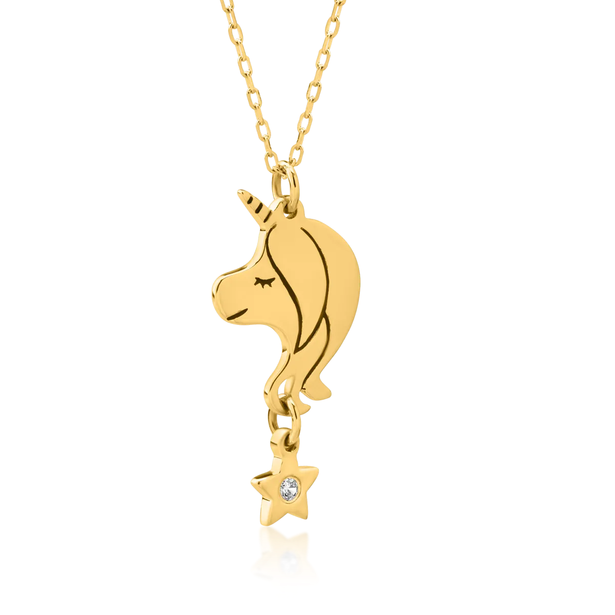 Unicorn Diamond Kids Pendant (Without Chain)