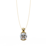 Corinne Solitaire Round Pendant (Without Chain)