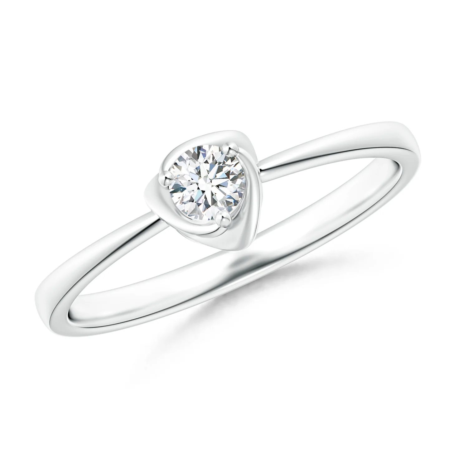 Floral Solitaire Ring