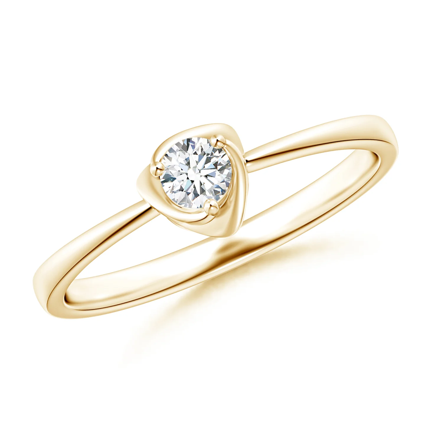 Floral  Solitaire Ring