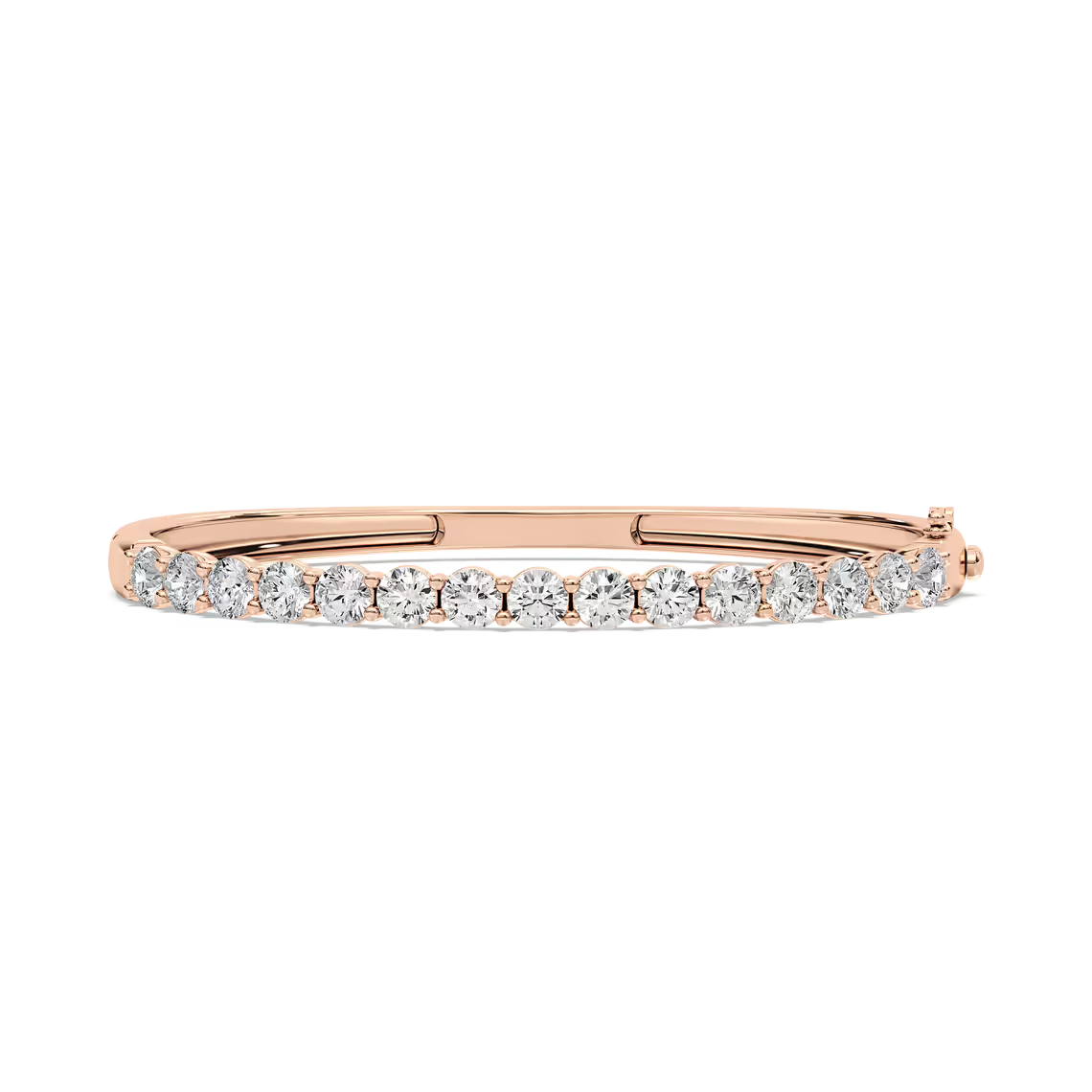 Round Cut  Diamond Bangle