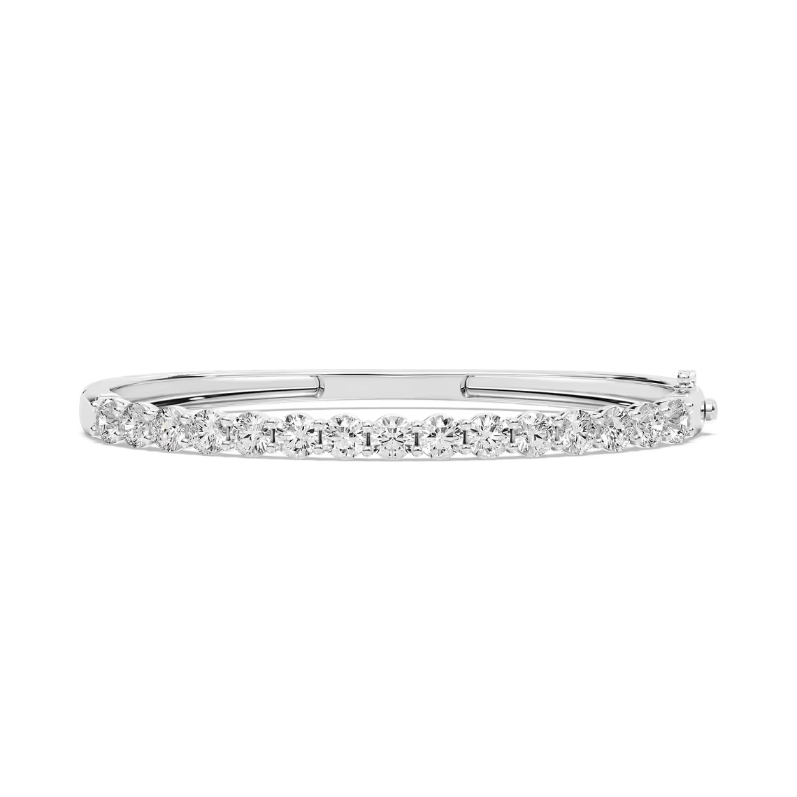 Round Cut  Diamond Bangle
