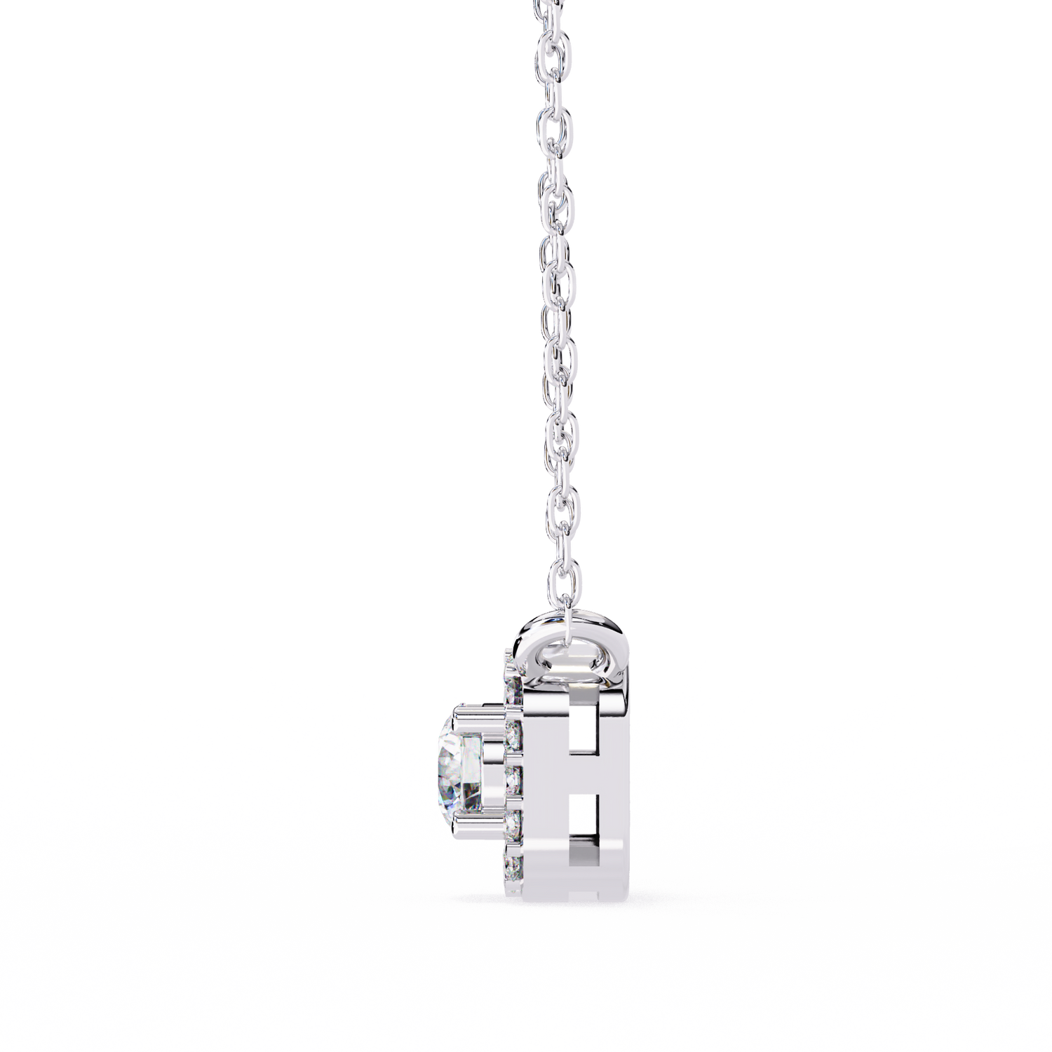 Barbara Round Solitaire Pendant (With Chain)