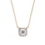 Barbara Round Solitaire Pendant (With Chain)