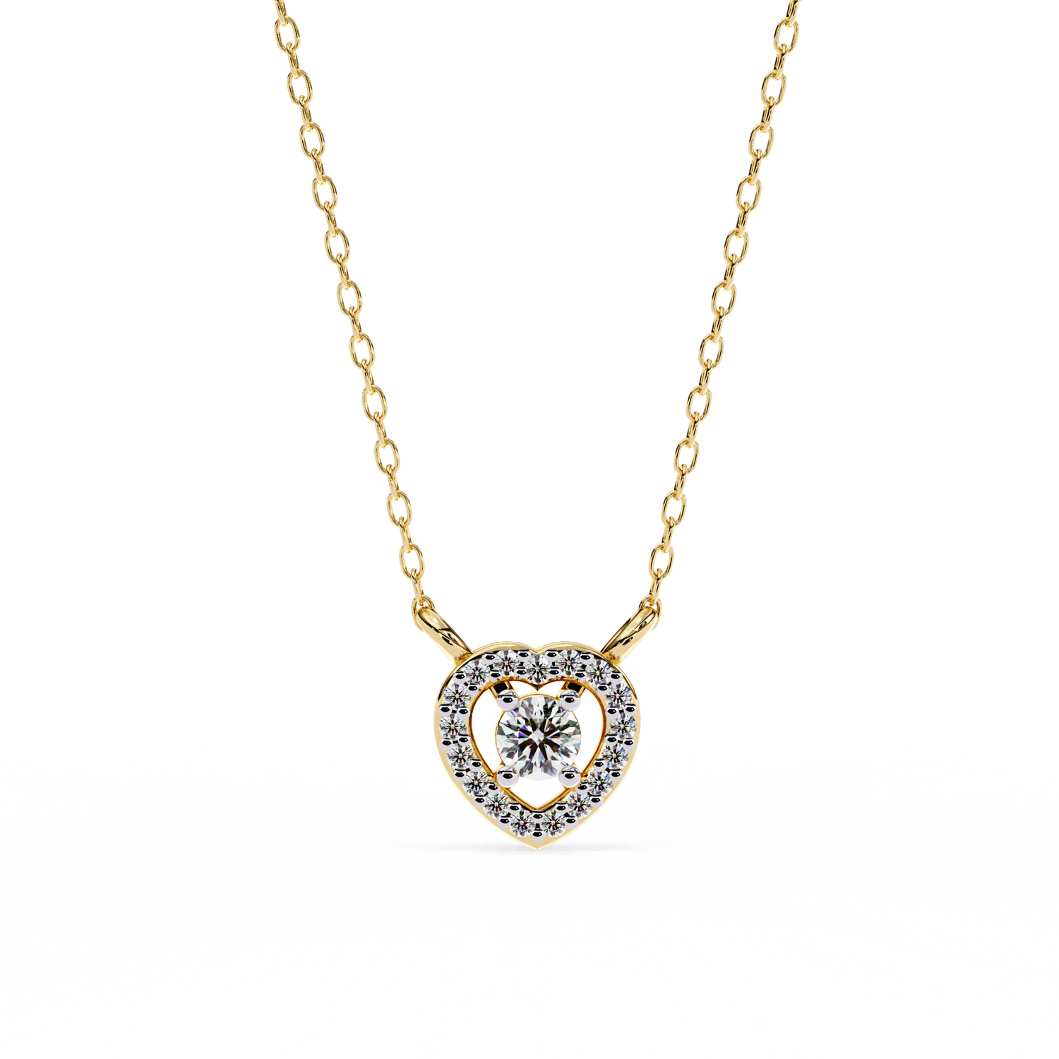 Belen Solitaire Round Pendant (With Chain)