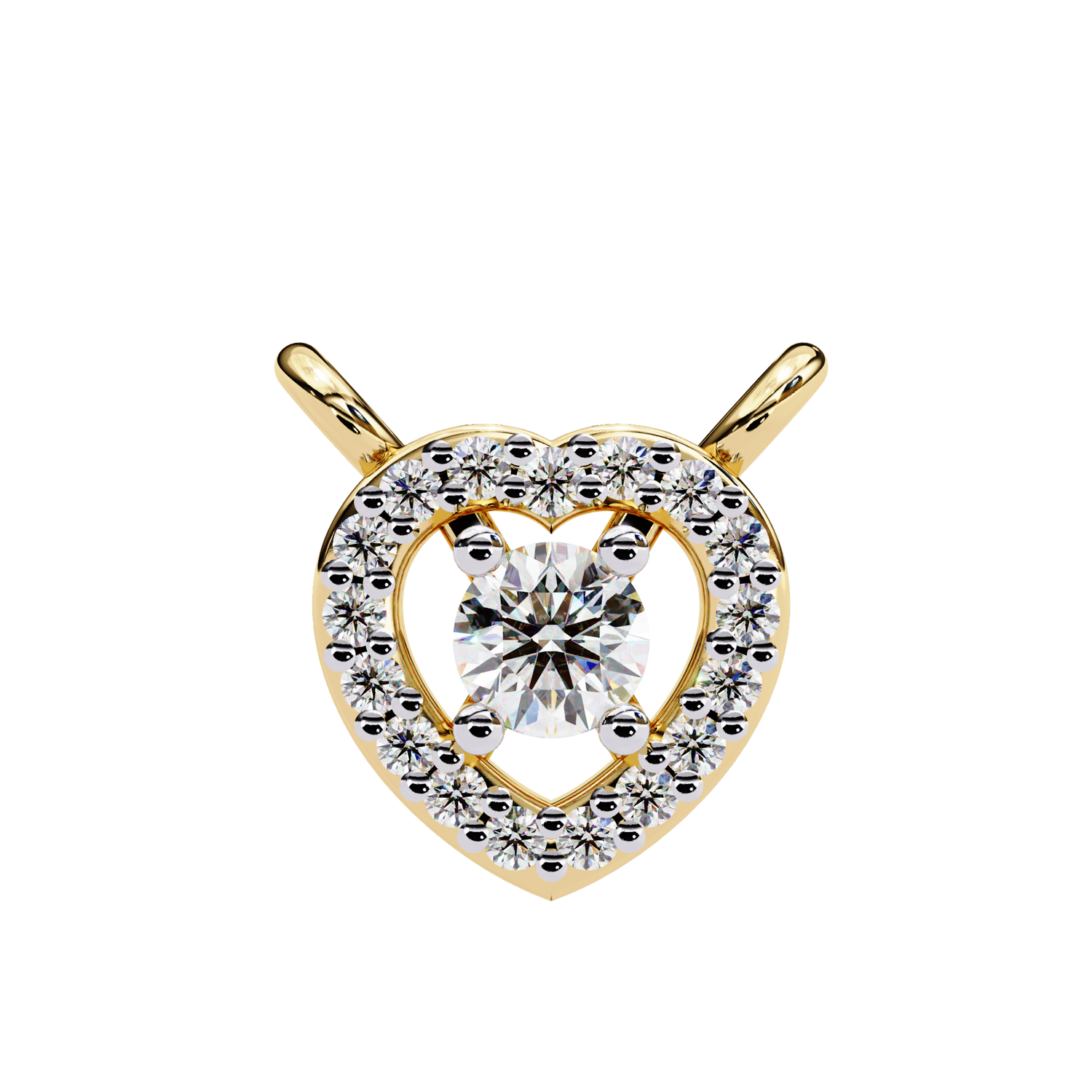Belen Solitaire Round Pendant (With Chain)