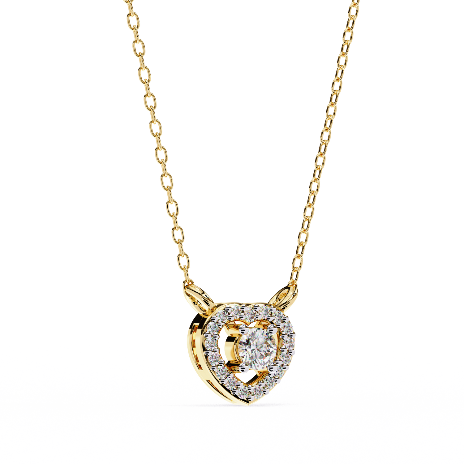 Belen Solitaire Round Pendant (With Chain)