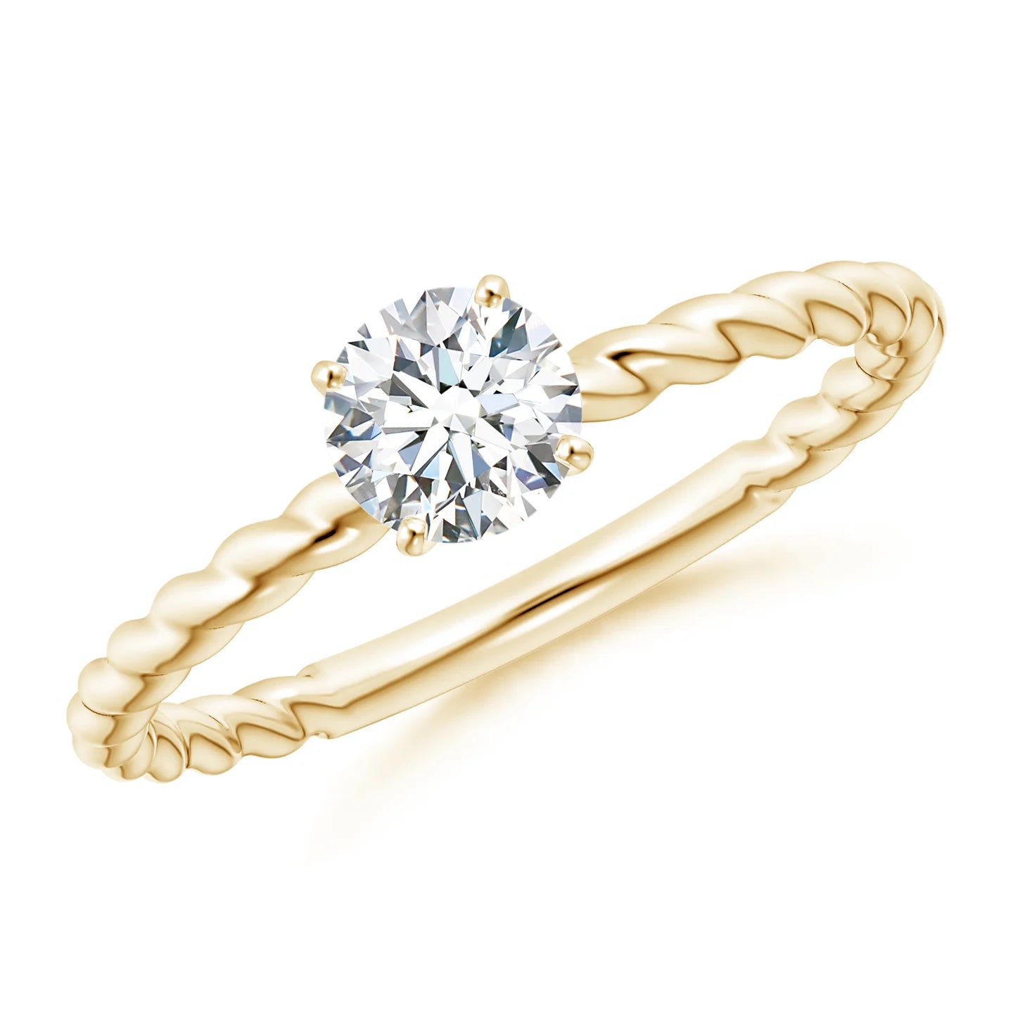 Twisted Solitaire Ring