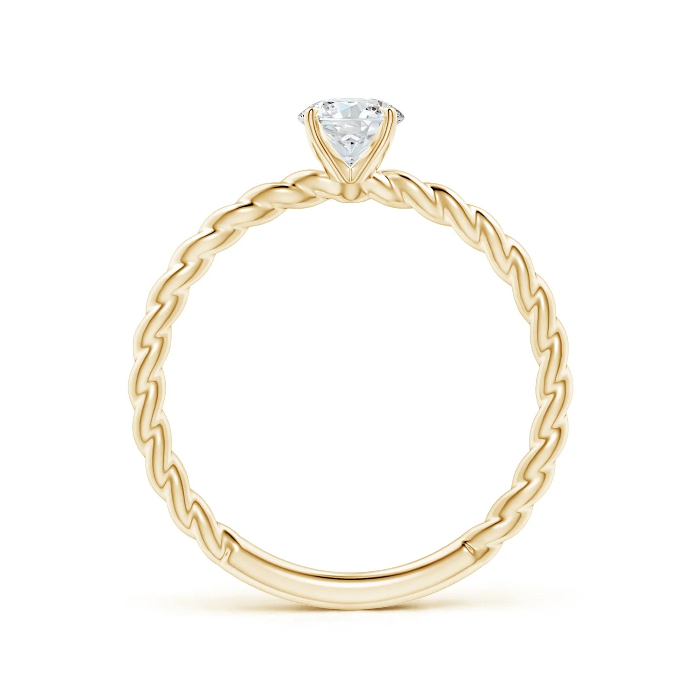 Twisted Solitaire Ring