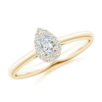 Pear Halo Ring