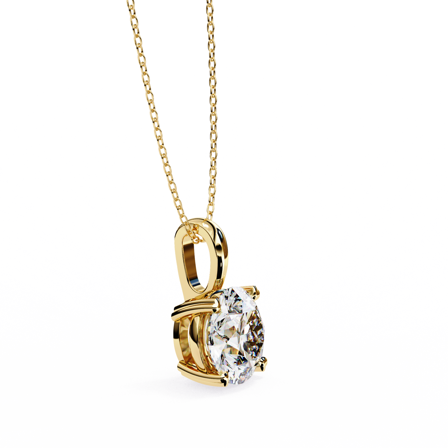 Louise Solitaire round Pendant (Without Chain)