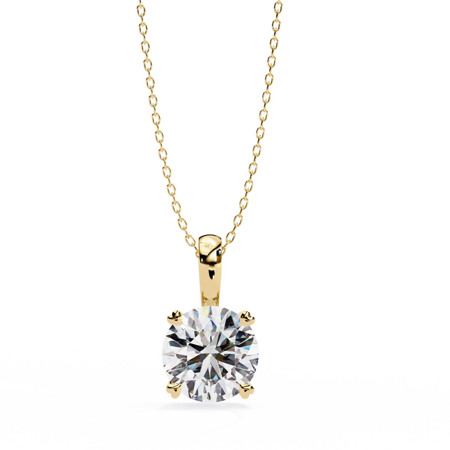 Louise Solitaire round Pendant (Without Chain)