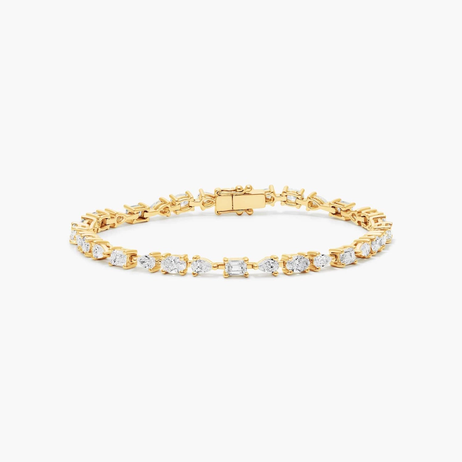 Multi Shaped Diamond Tennis Bracelet