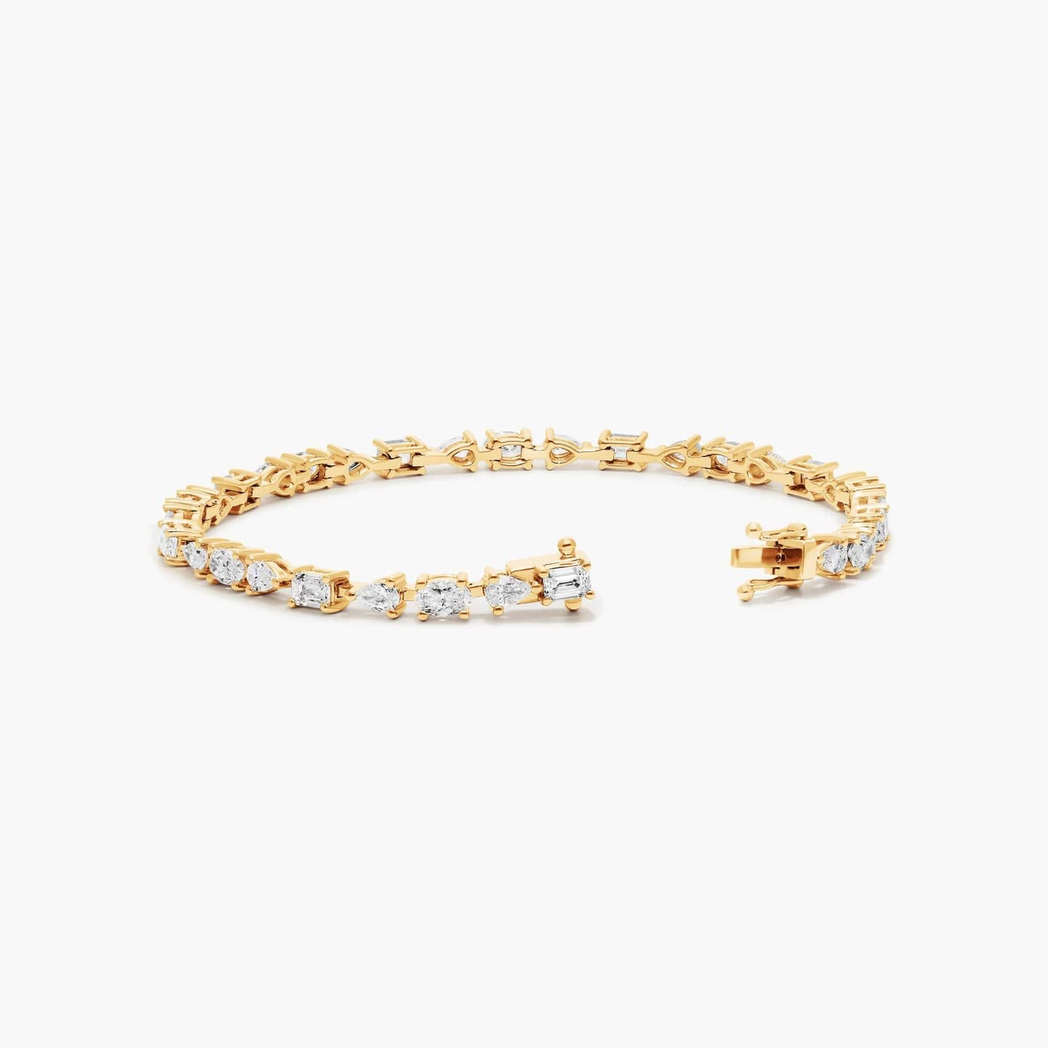 Multi Shaped Diamond Tennis Bracelet
