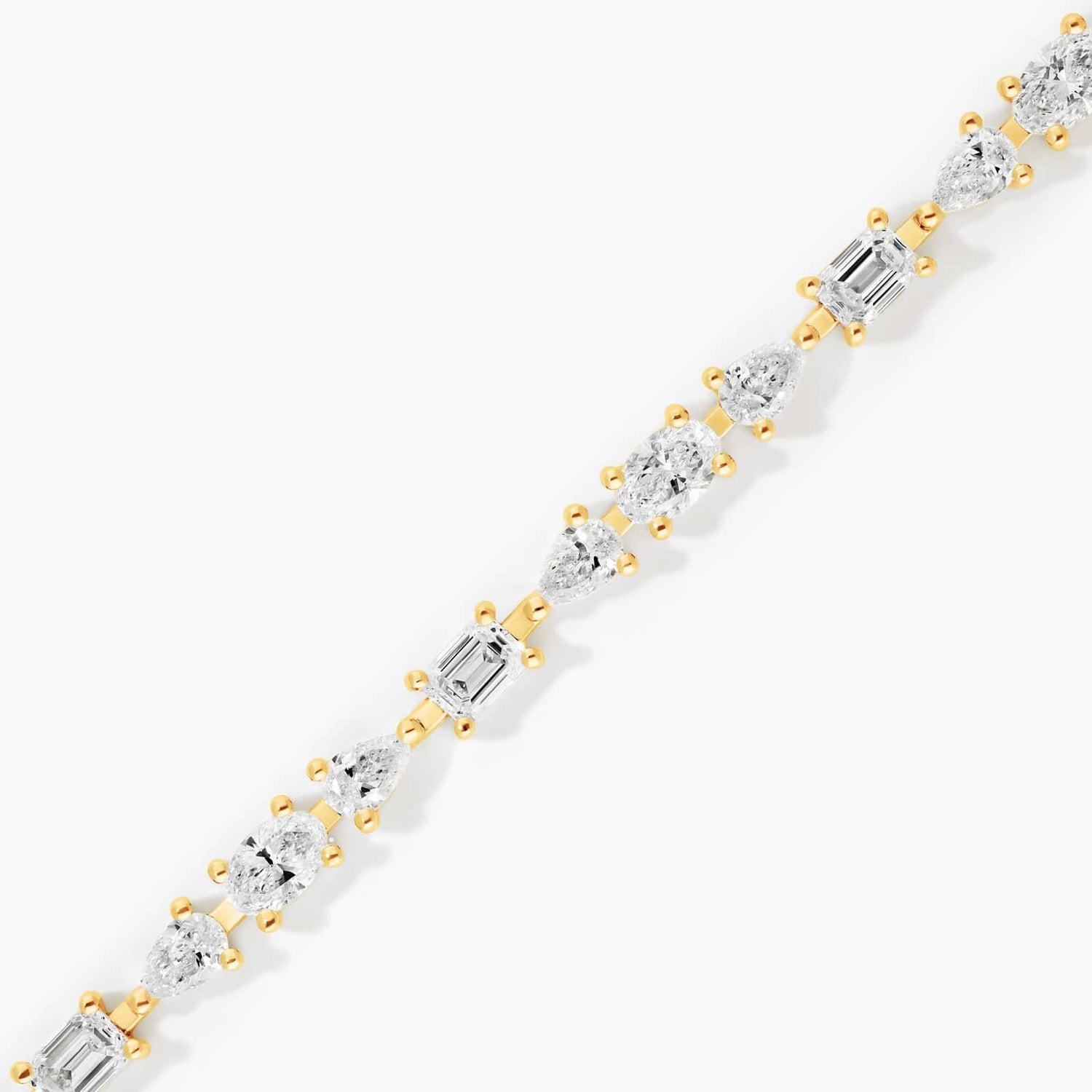 Multi Shaped Diamond Tennis Bracelet