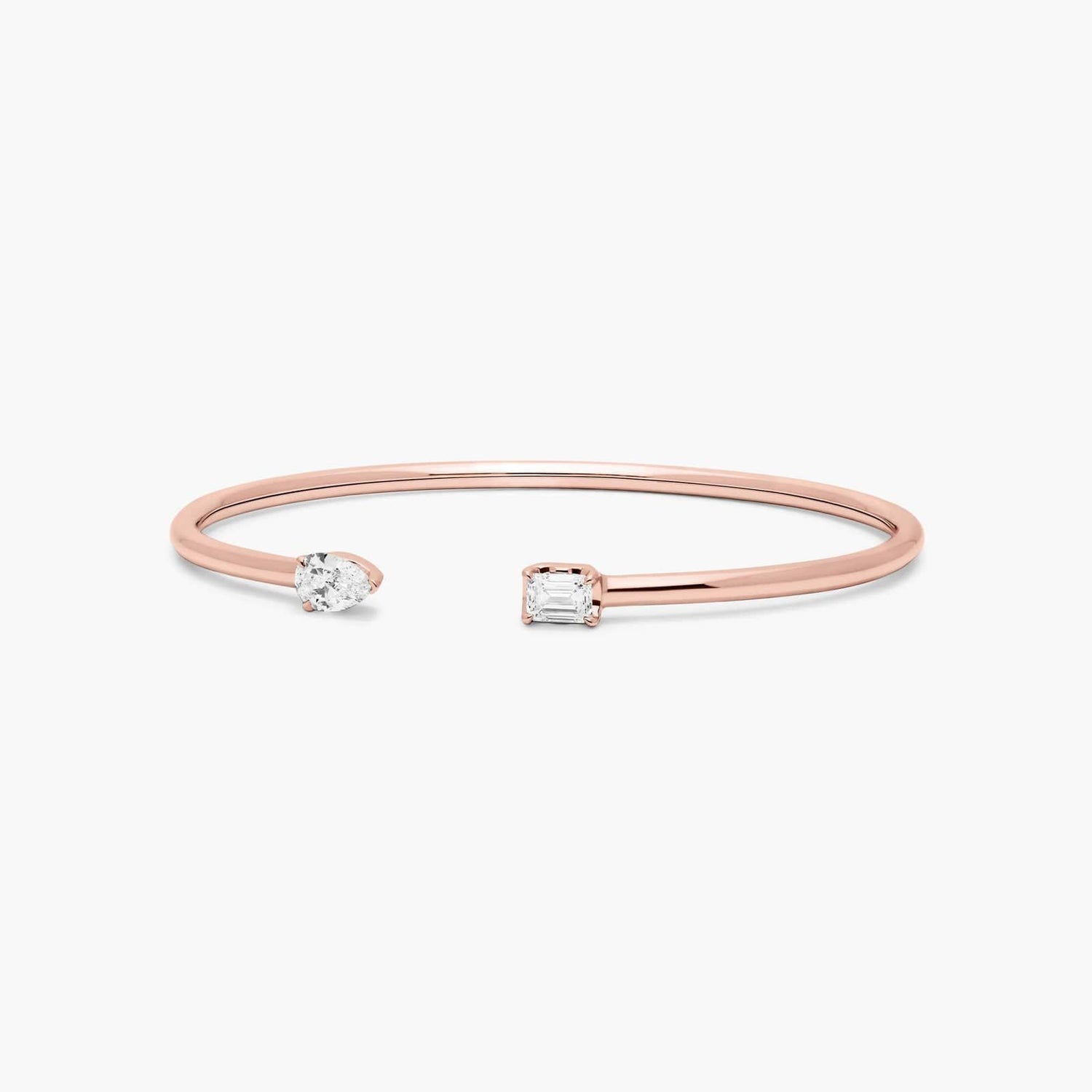 Emerald & Pear Cuff Bracelet