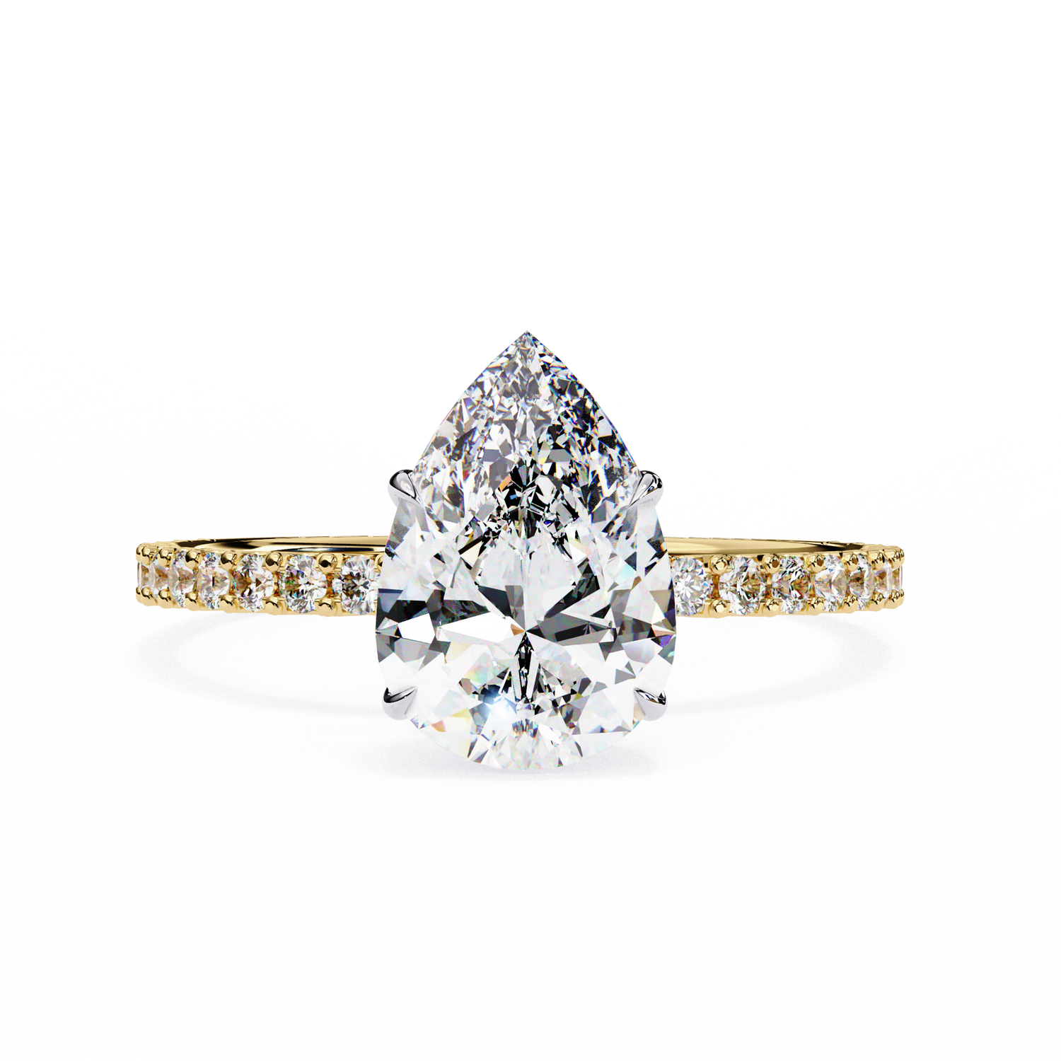 Milena Pear Solitaire Ring