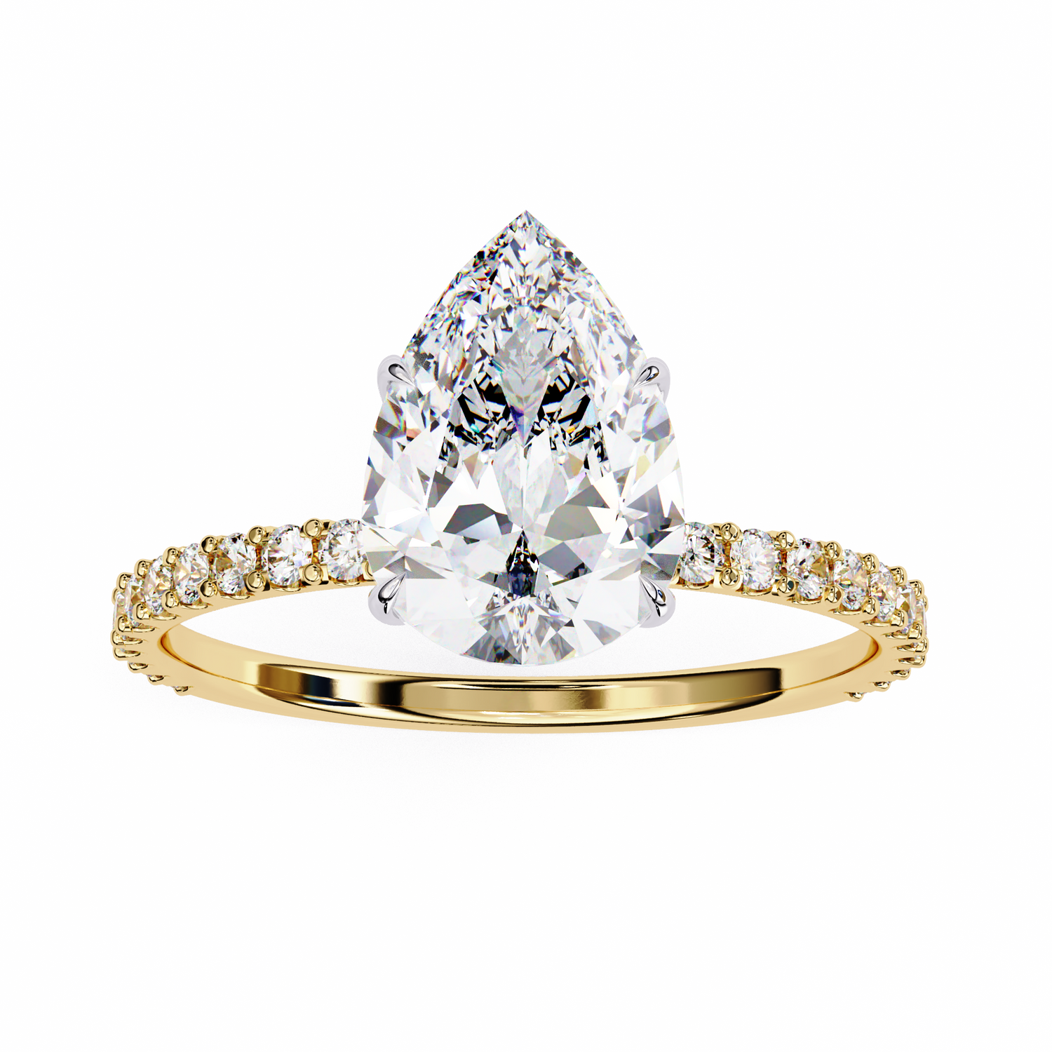 Milena Pear Solitaire Ring