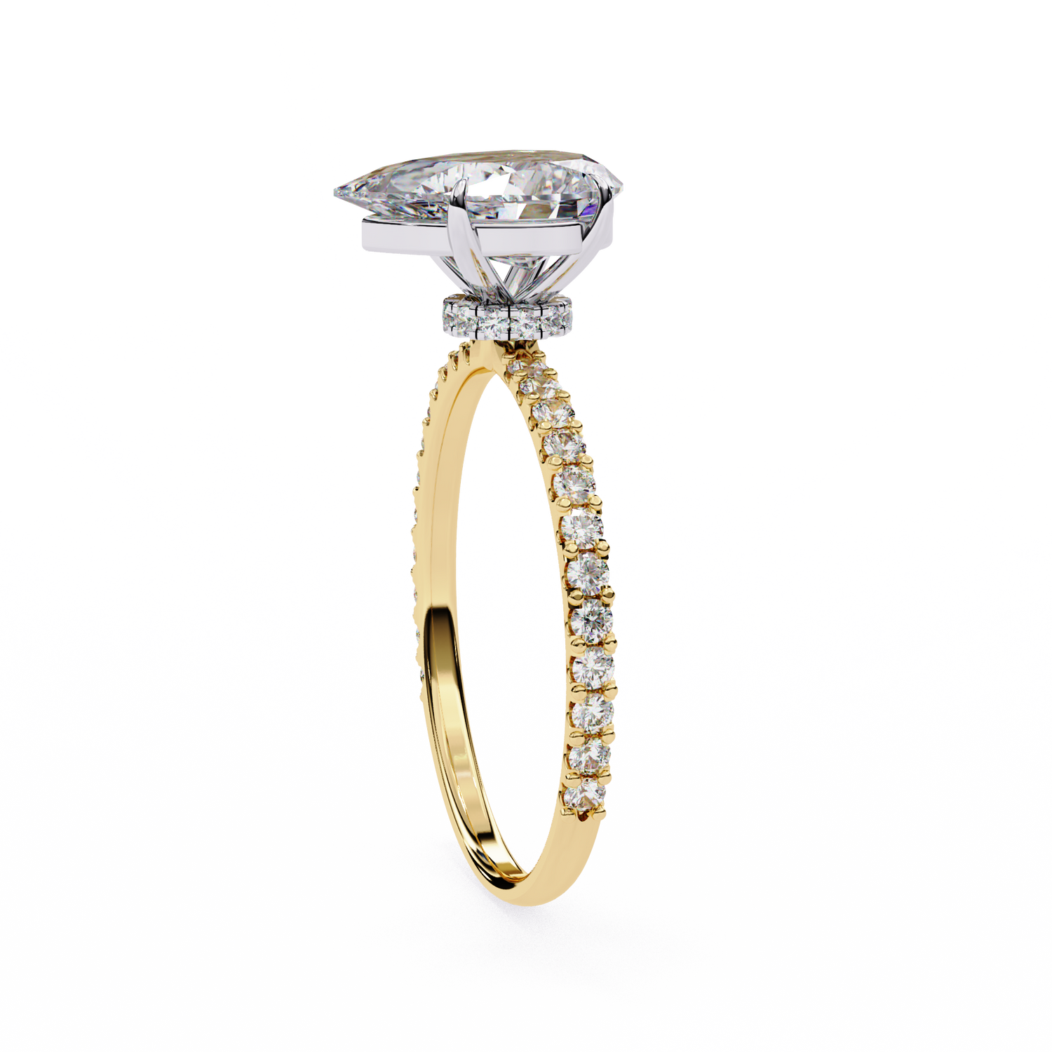 Milena Pear Solitaire Ring