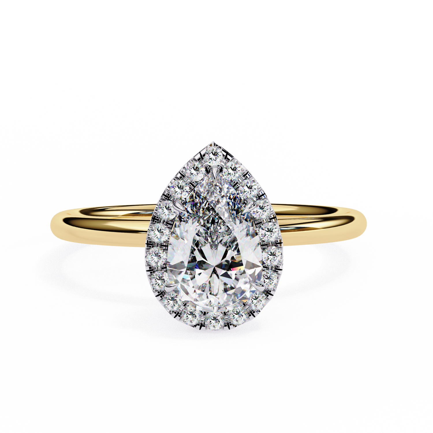 Meilani Pear Solitaire Ring