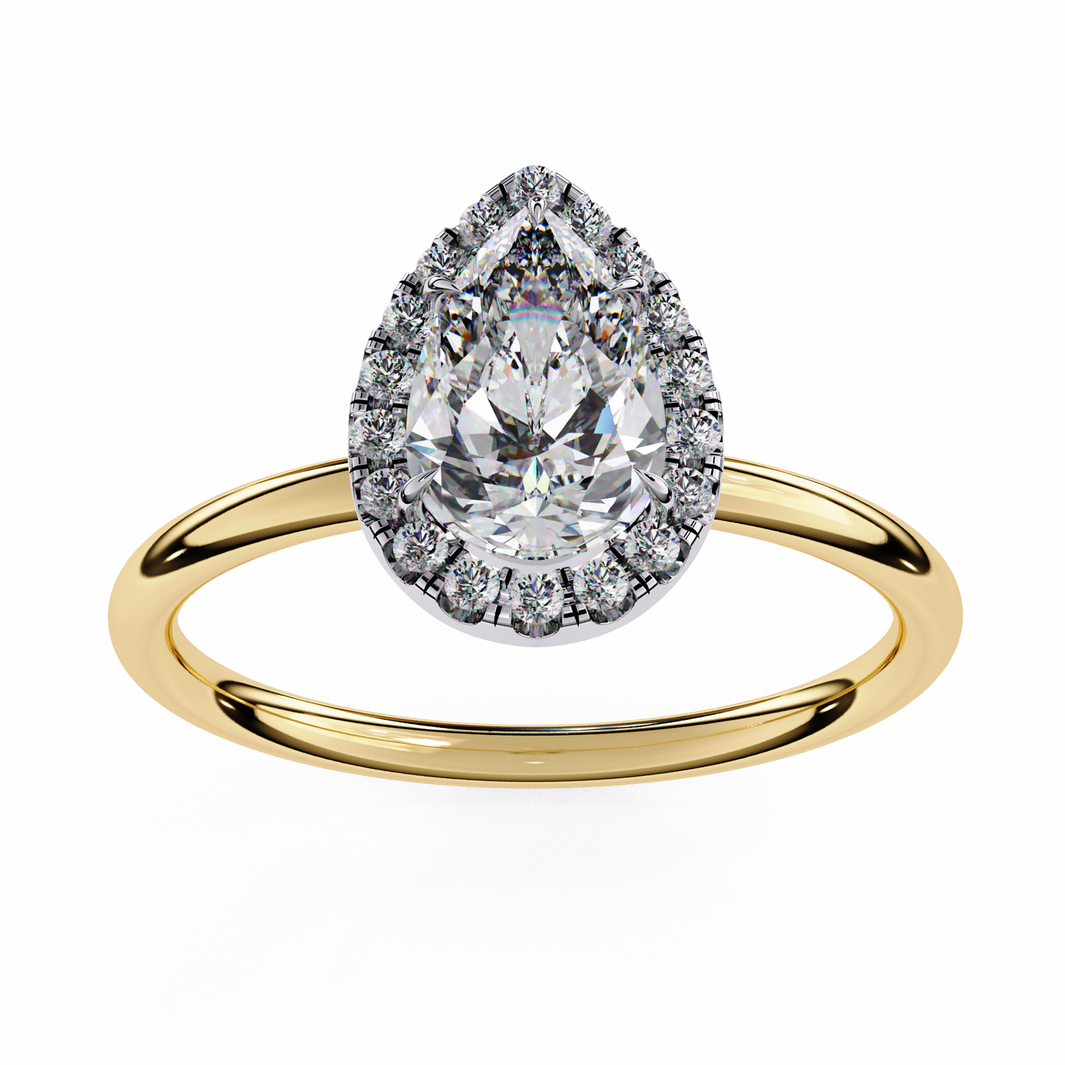 Meilani Pear Solitaire Ring