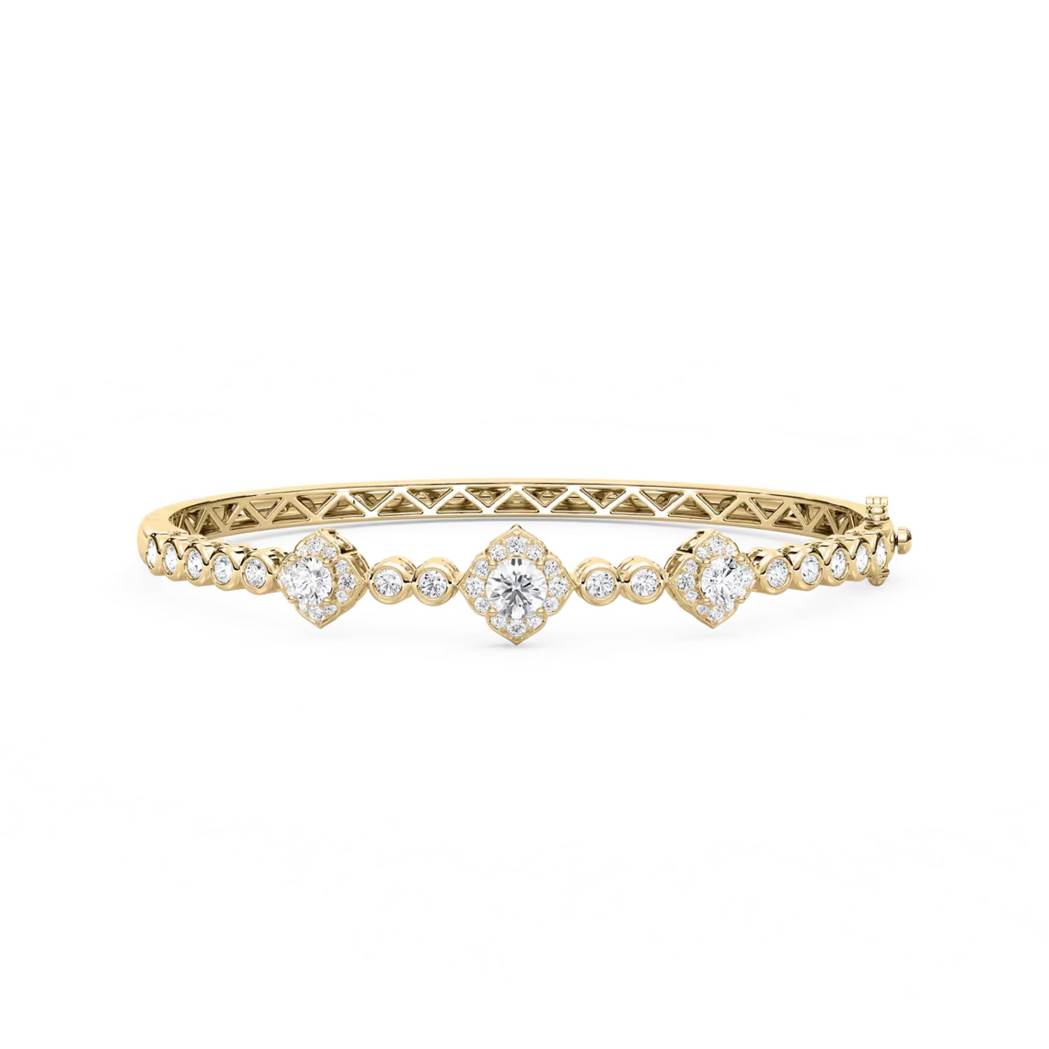 Round Victorian  Diamond Bangle