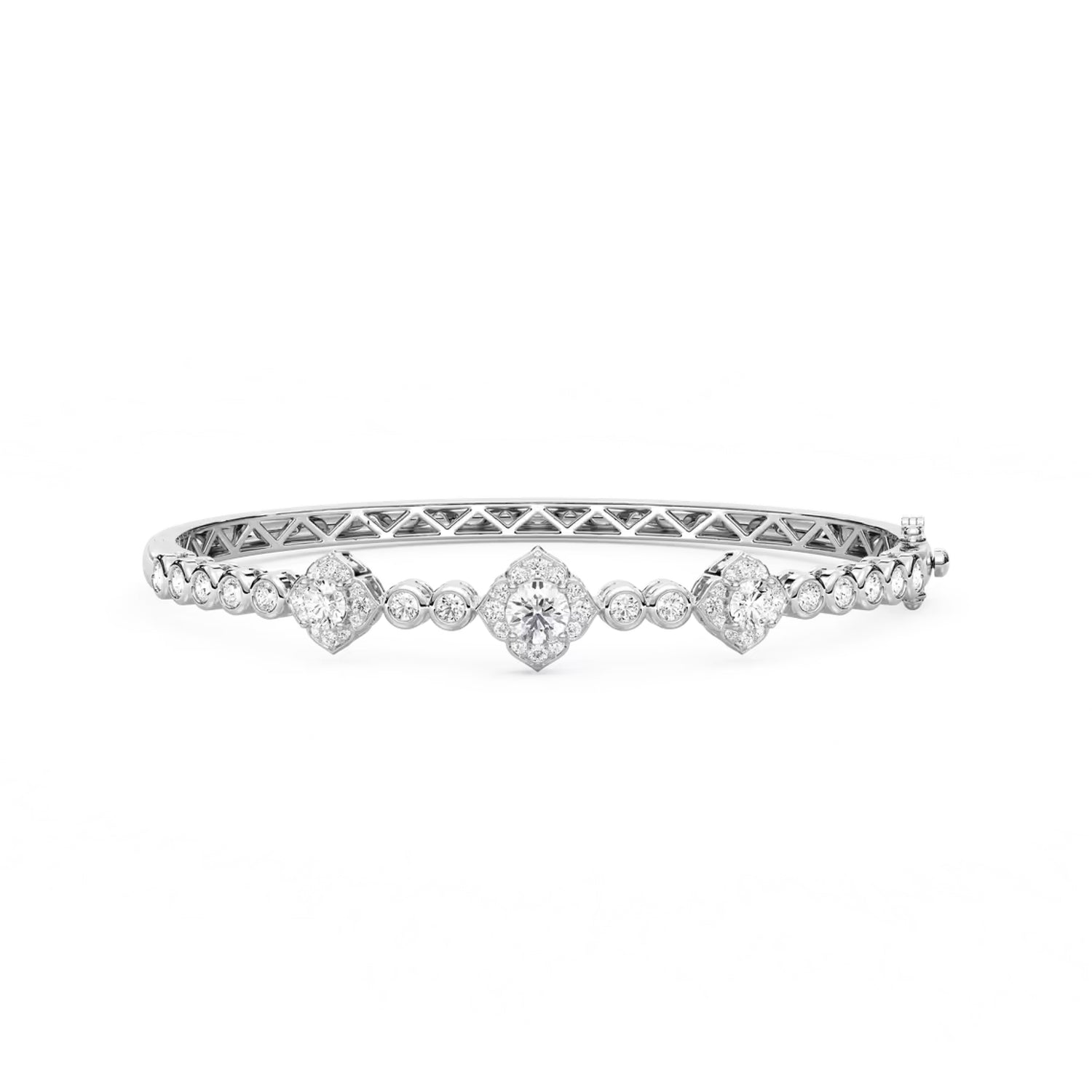 Round Victorian  Diamond Bangle