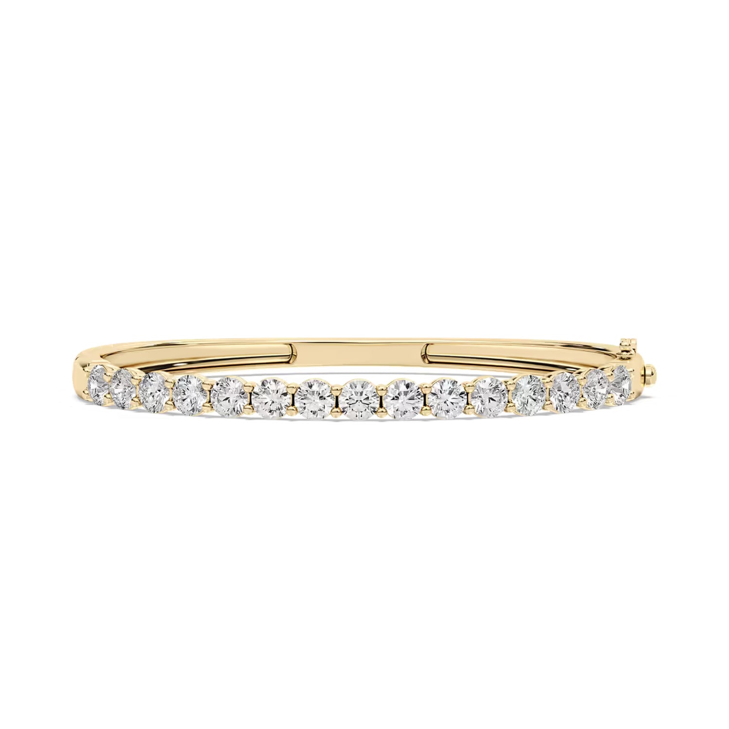 Round Cut  Diamond Bangle