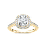 Classic Cushion  Halo ring