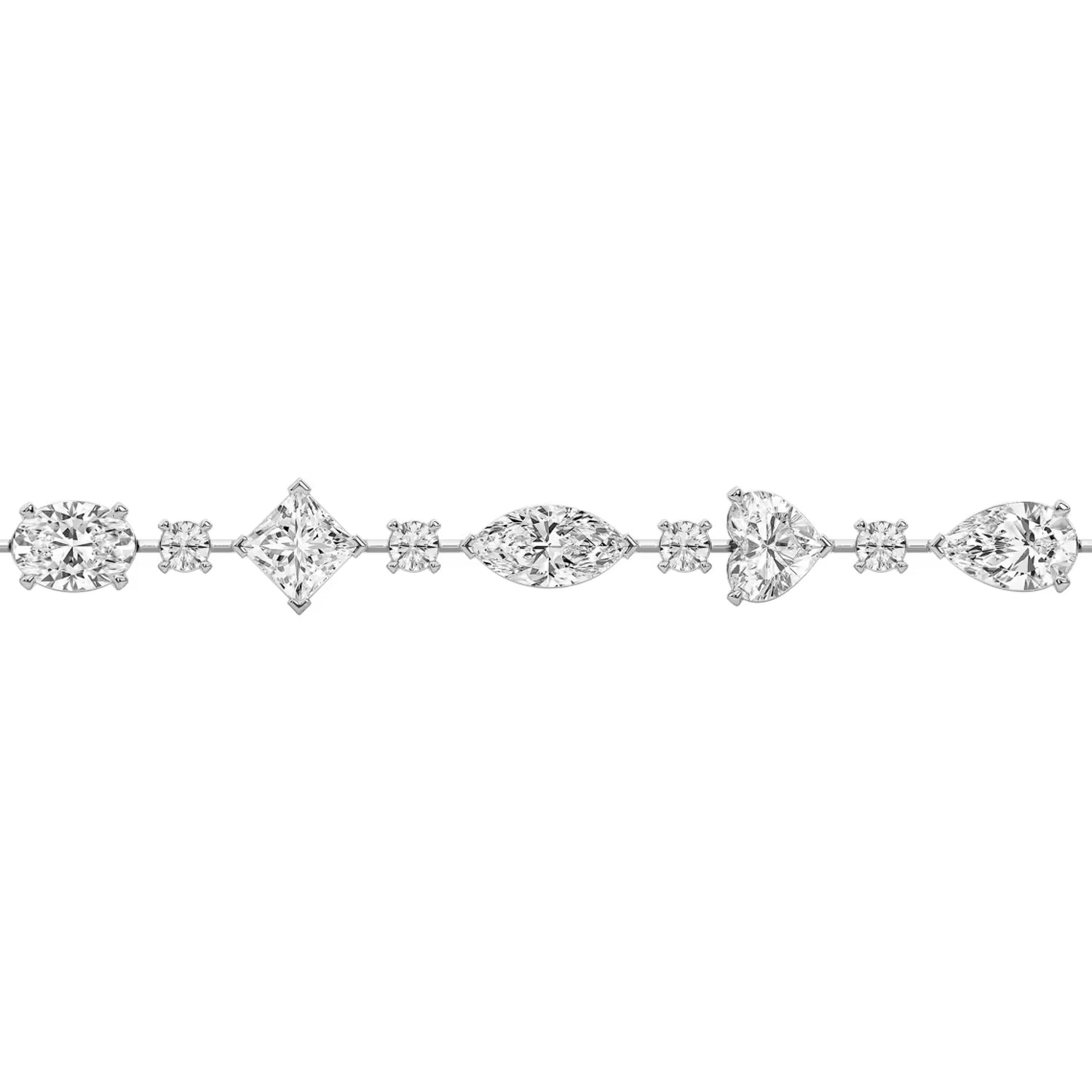 Fancy Multi Shaped  Diamond Bracelet