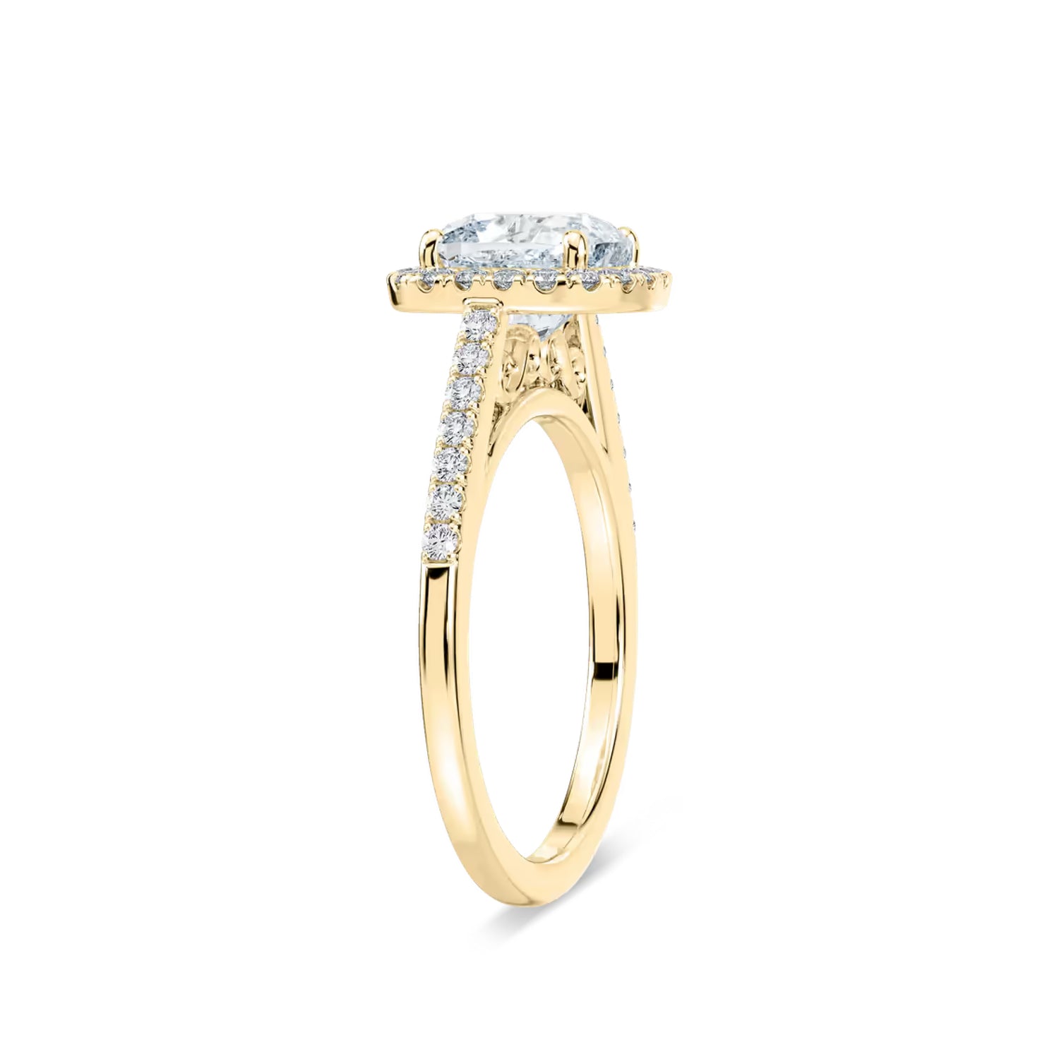 Classic Cushion  Halo ring