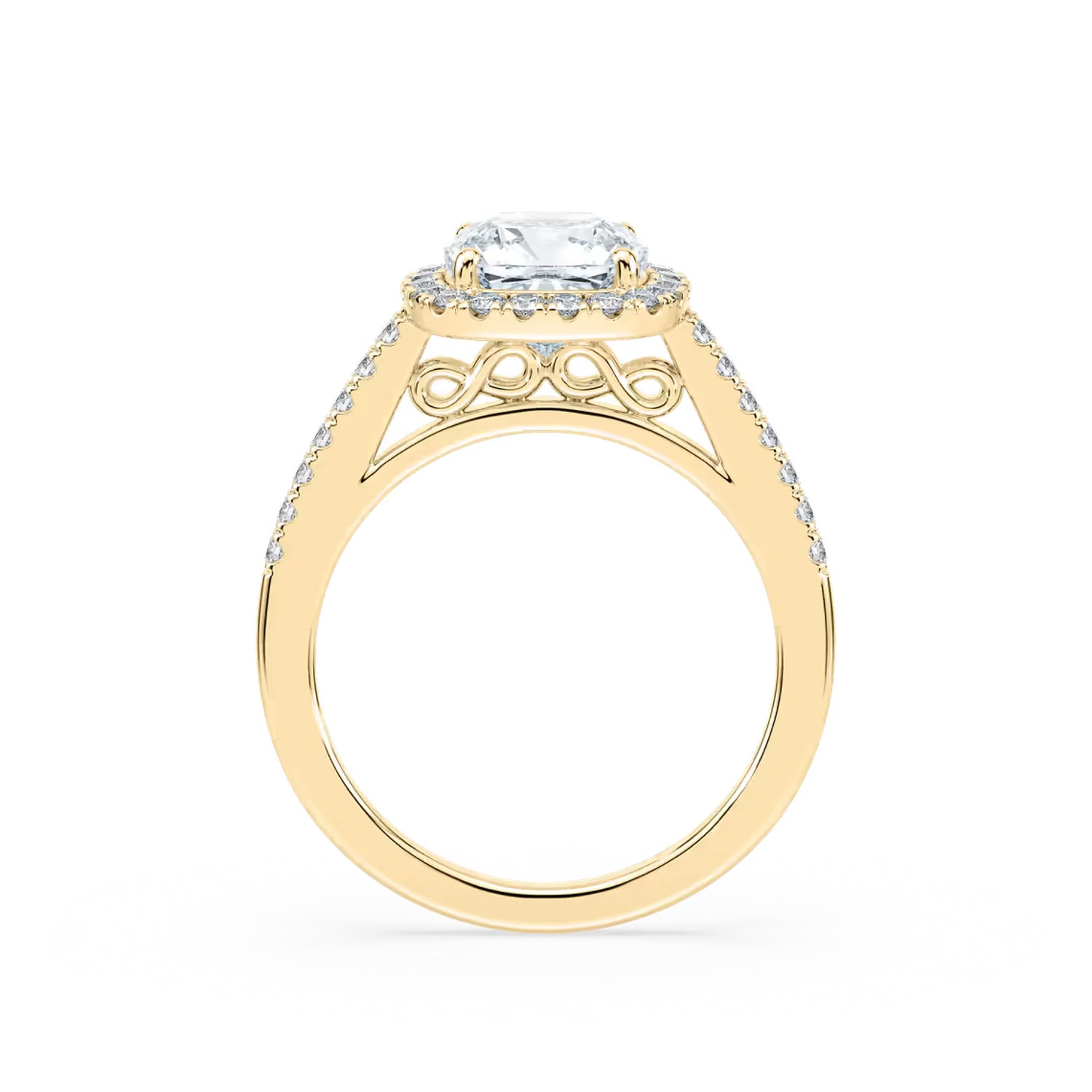 Classic Cushion  Halo ring