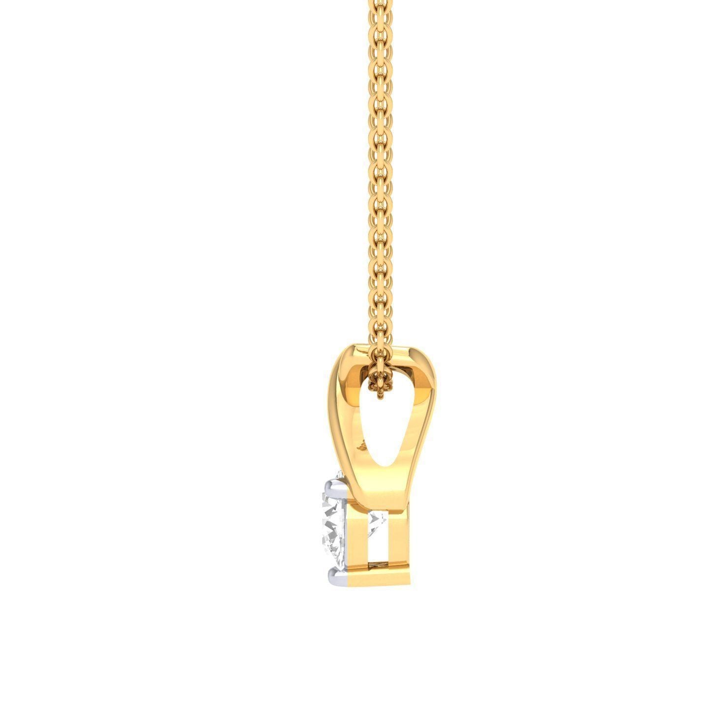 Braylee Solitaire Round Pendant (Without Chain)