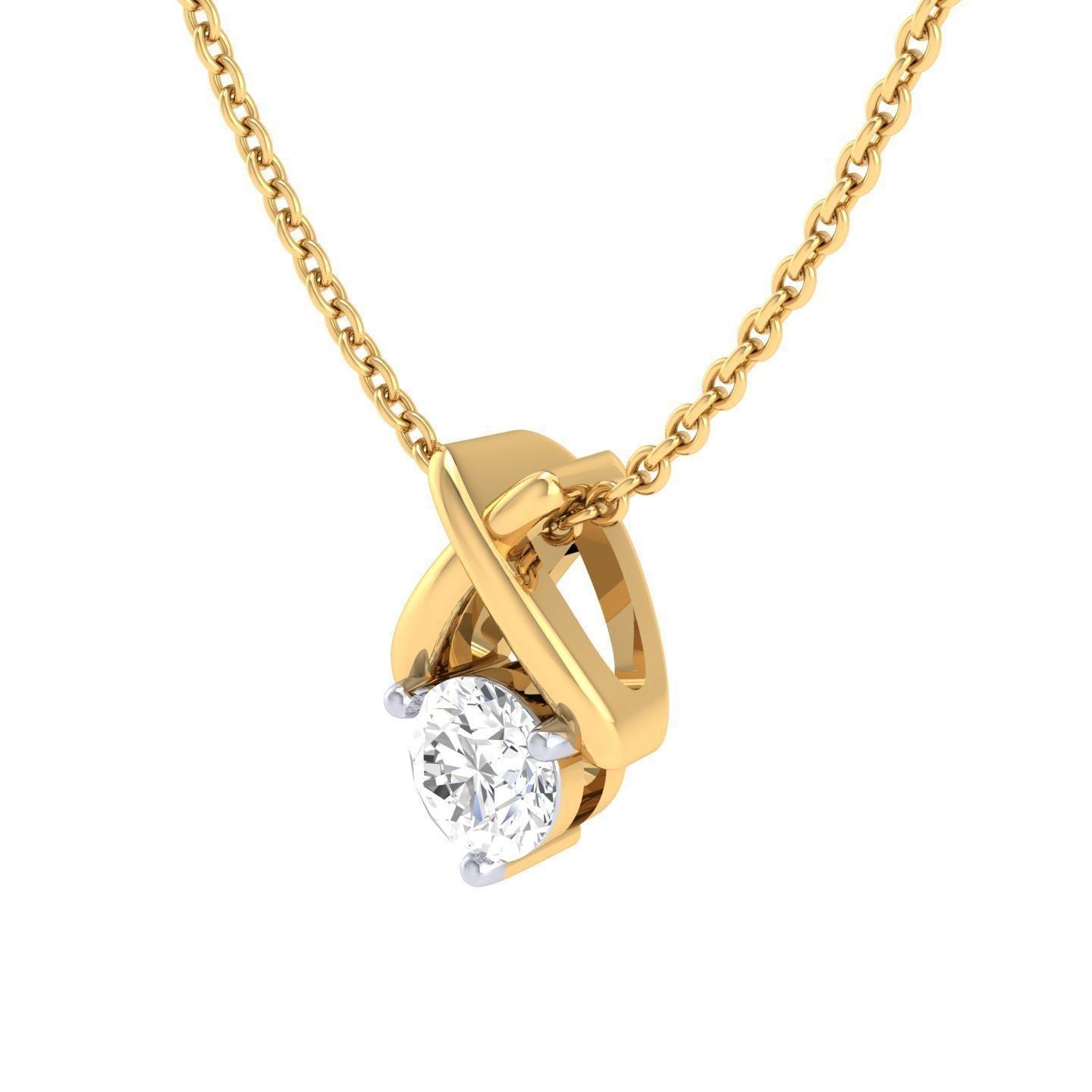 Braylee Solitaire Round Pendant (Without Chain)