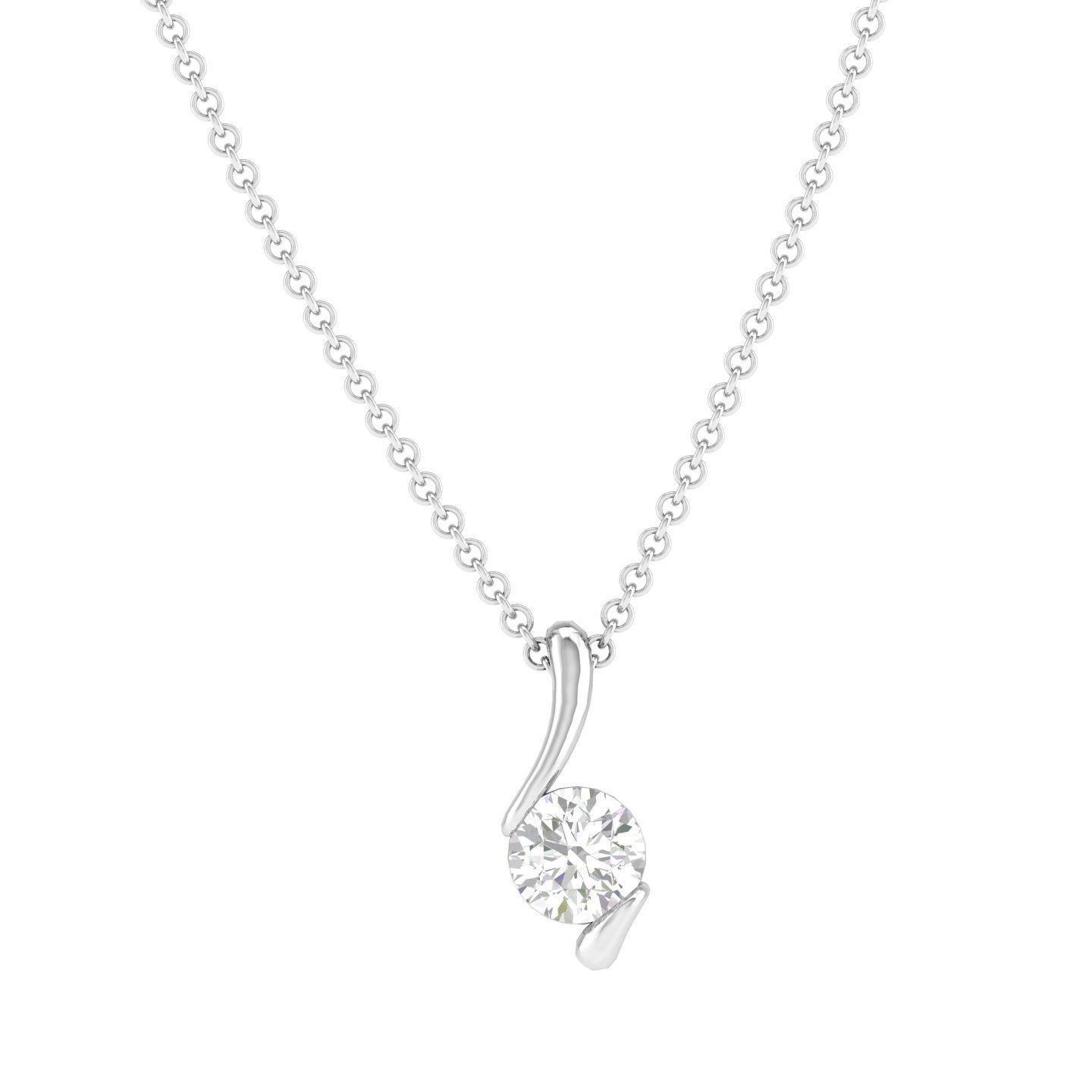 Legacy Solitaire Round Pendant (Without Chain)