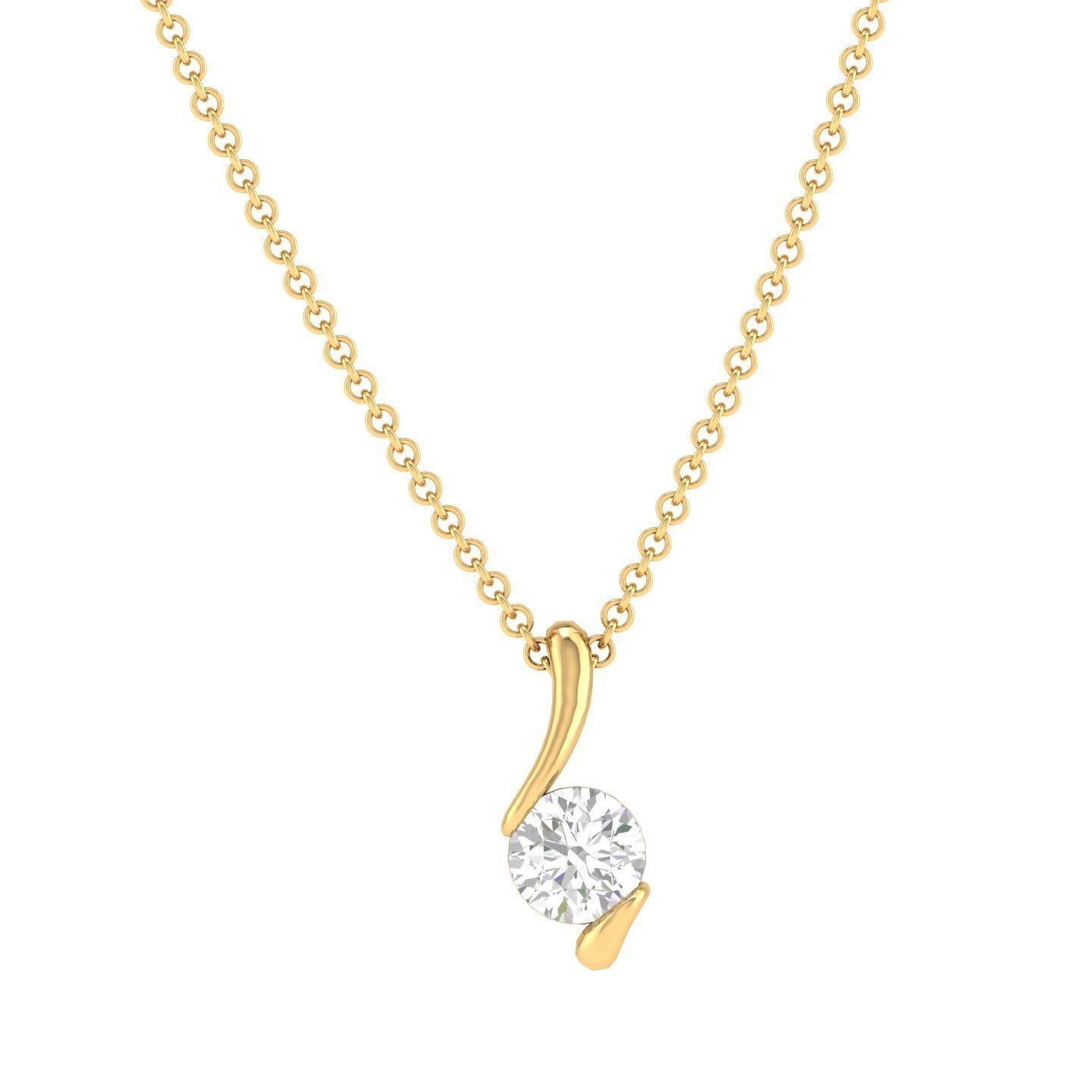Legacy Solitaire Round Pendant (Without Chain)