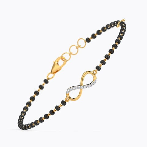 Infinity Diamond Mangalsutra Bracelet
