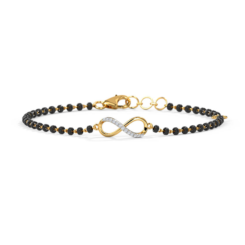 Infinity Diamond Mangalsutra Bracelet