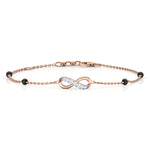 Half Infinity  Diamond Mangalsutra Bracelet