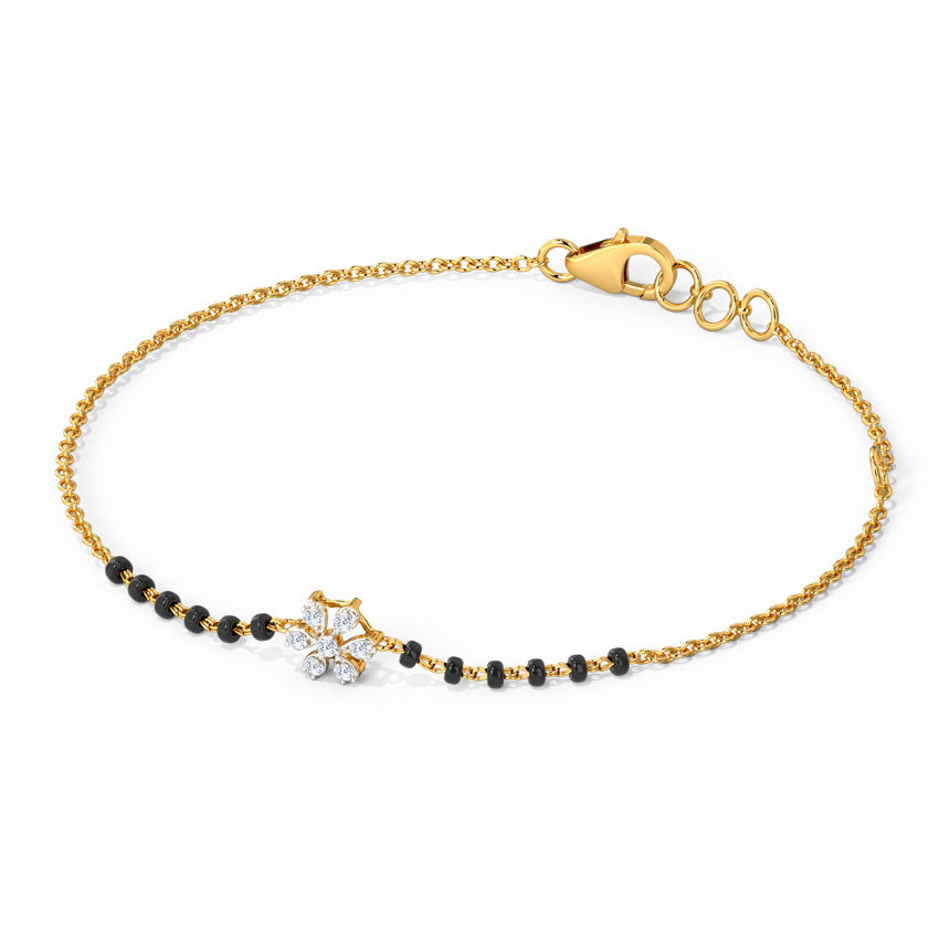 Flower Diamond Mangalsutra Bracelet