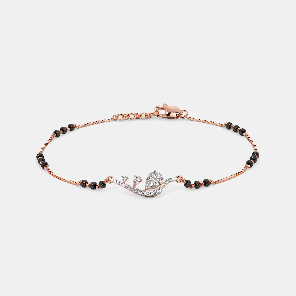 Pear  Diamond Mangalsutra Bracelet